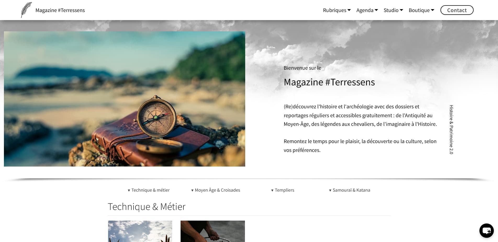 Studio #Terressens - Site d'e-commerce de Katanas Artisanaux et Épées d'Exception